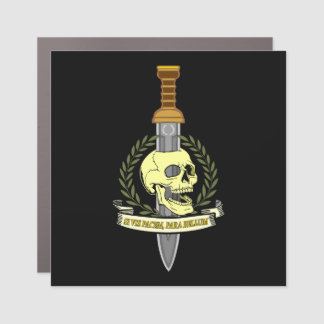 If You See Pacem, For Bellum.. Skull Car Magnet