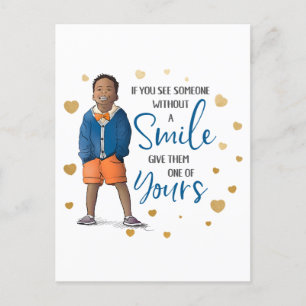 If You See Someone Without a Smile Holiday Postcard
