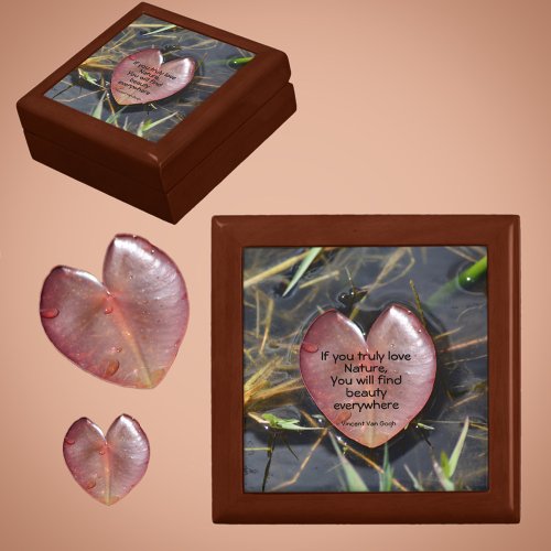 If You Truly Love Nature Floating Heart wooden Gift Box