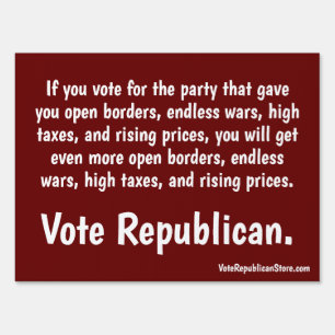 If you vote YARD SIGN