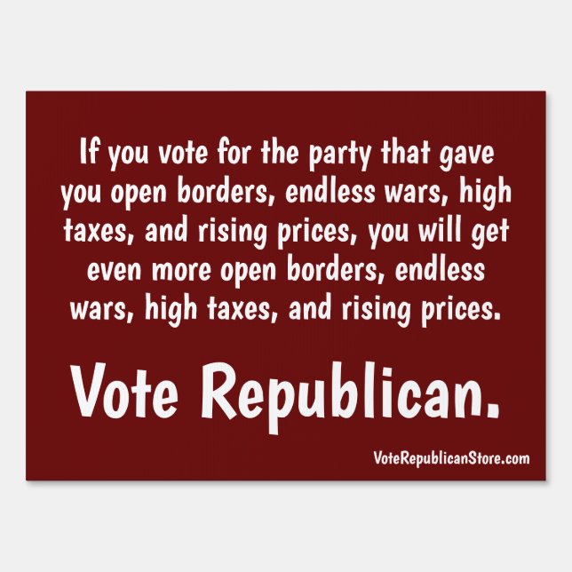 If you vote YARD SIGN (Front)