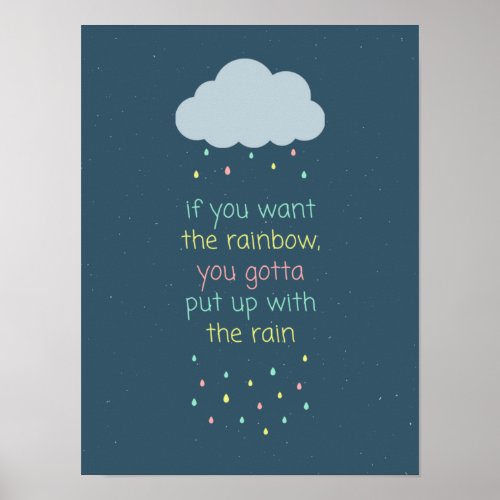 If You Want the Rainbow _ Motivation Poster