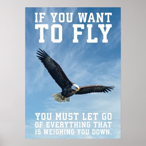 If You Want To Fly Eagle Gym Hustle Success Po Poster