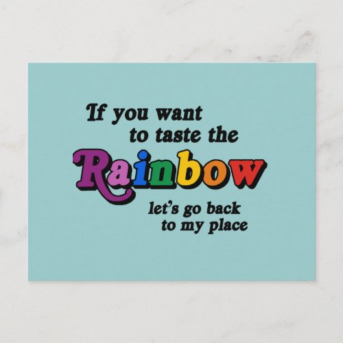 If you want to taste the rainbow postcard