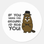 If you were the ground, I'd hog you! Classic Round Sticker