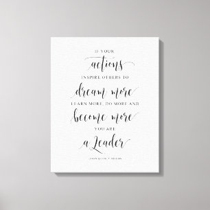 If Your Actions Inspire Others, John Quincy Adams Canvas Print