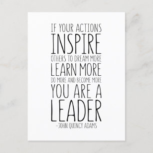 If Your Actions Inspire Others, John Quincy Adams Postcard