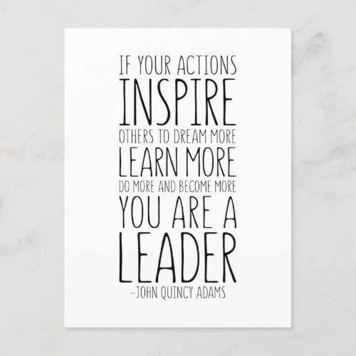 If Your Actions Inspire Others John Quincy Adams Postcard