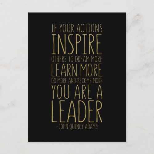 If Your Actions Inspire Others John Quincy Adams Postcard