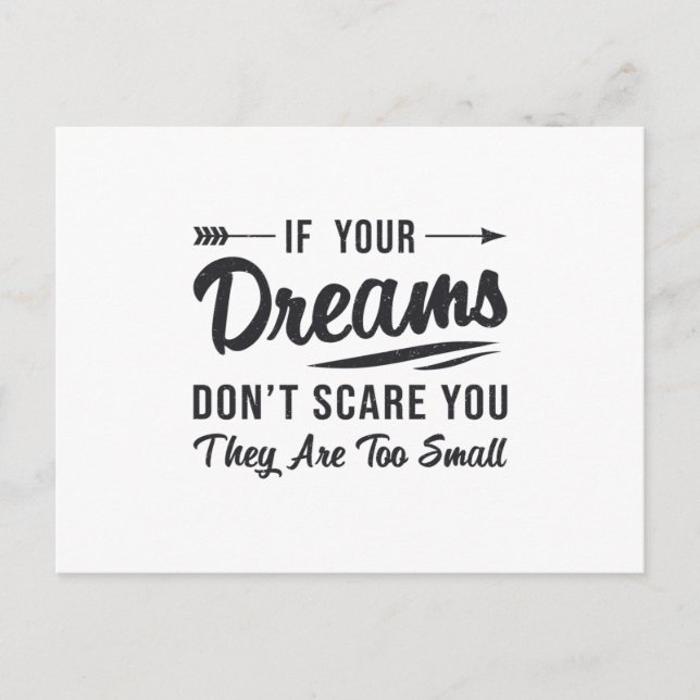 If Your Dreams Don't Scare You CEO Business Boss Postcard (Front)