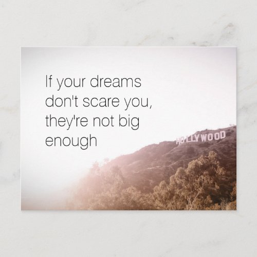 If your dreams dont scare you postcard