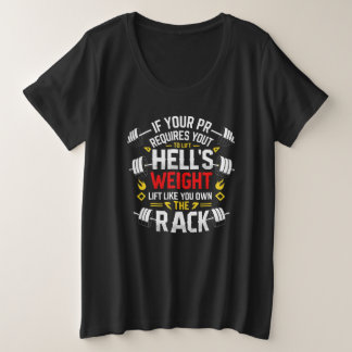 If your pr gym motivation quote with white text plus size T-Shirt
