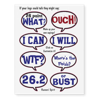 If Your Runner's Legs Could Talk - Funny Temporary Tattoos