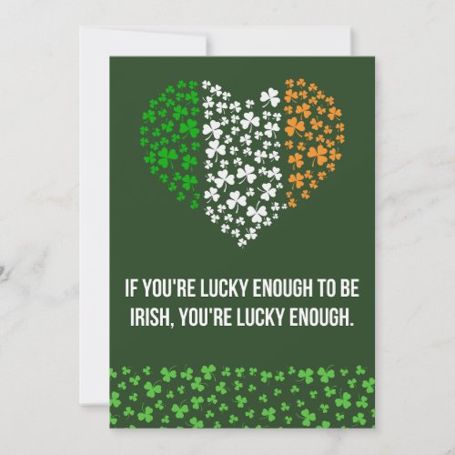 If youre lucky enough to be Irish youre lucky  Holiday Card