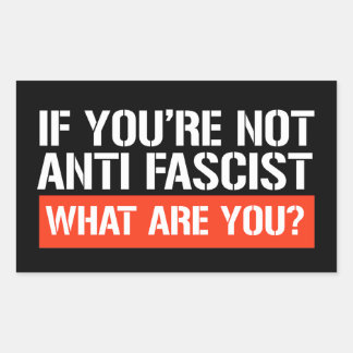If you're not Anti-Fascist - What are you Rectangular Sticker
