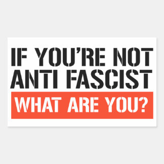 If you're not Anti Fascist what are you? Rectangular Sticker