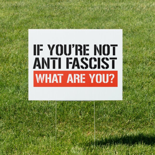 If you're not Anti Fascist what are you? Sign (Insitu)