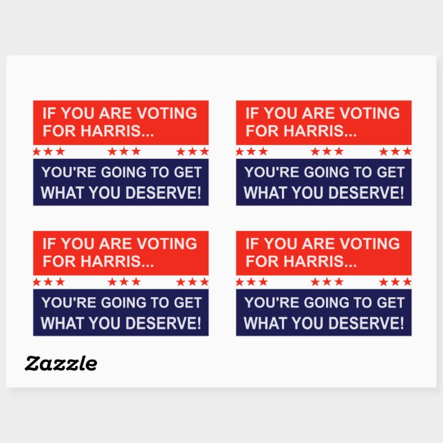 If You're Voting For Harris... Rectangular Sticker (Sheet)