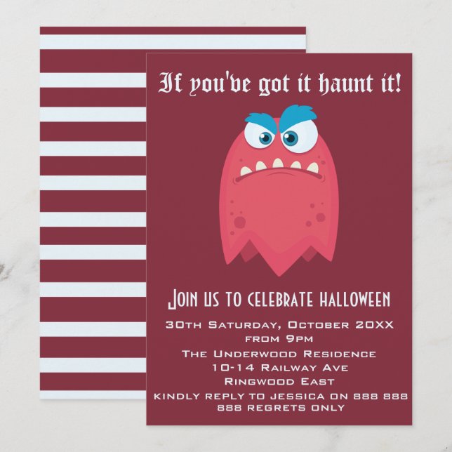 IF YOU'VE GOT IT HAUNT IT PARTY INVITATION (Front/Back)