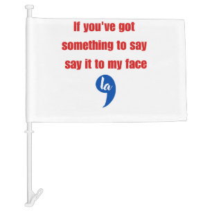 If You've Got Something To Say Say It To My Face Car Flag