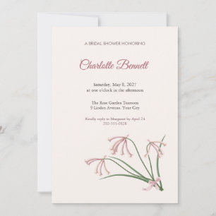 Ifafa Lily Blush Bridal Shower Invitation