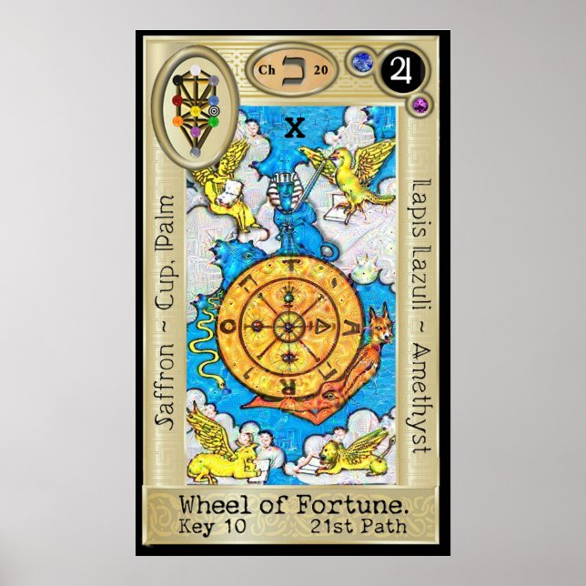 Ifdawn Deepdream Tarot Key 10 ~ The Wheel Poster (Front)