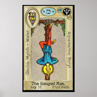 Ifdawn Deepdream Tarot Key 12 ~ Hanged Man Poster