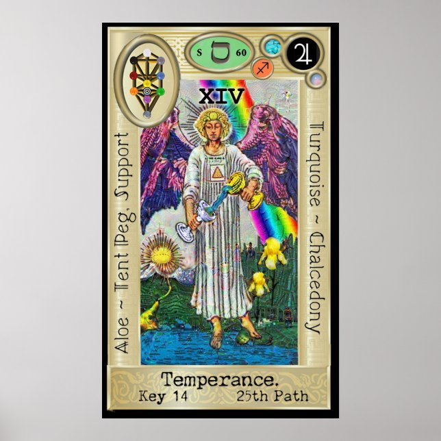 Ifdawn Deepdream Tarot Key 14 ~ Temperance Poster (Front)
