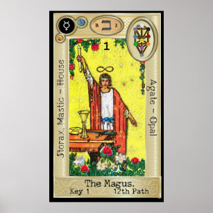 Ifdawn Deepdream Tarot Key 1 ~ The Magus Poster