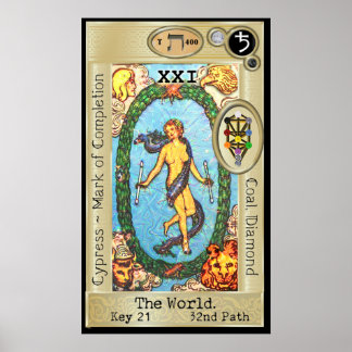Ifdawn Deepdream Tarot Key 21 ~ The World Poster