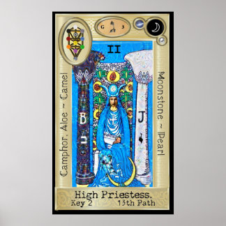 Ifdawn Deepdream Tarot Key 2 ~ The High Priestess Poster