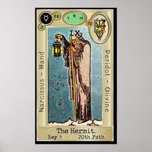 Ifdawn Deepdream Tarot Key 9  The Hermit Poster