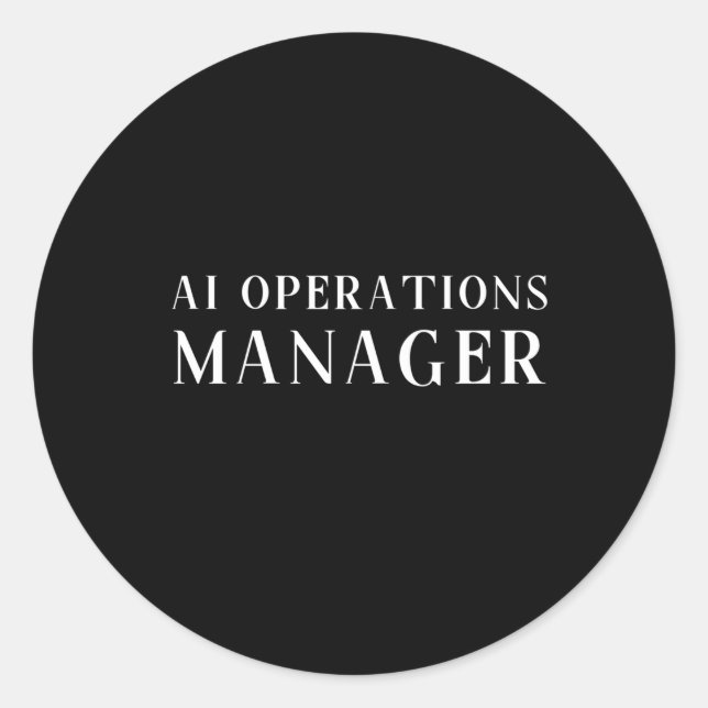 Ificial Intelligence Operations Ager Ai Operations Classic Round Sticker (Front)