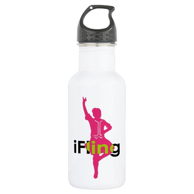 iFling Highland Dancer Stainless Steel Water Bottle (Front)