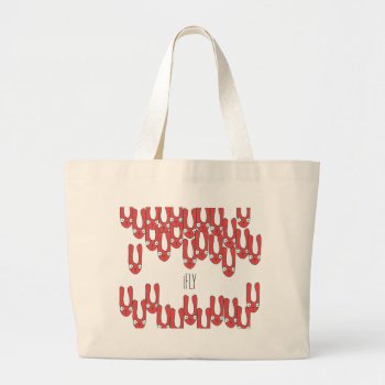Ifly - Falling Rabbits With Long Ears Large Tote Bag by daWeaselsGroove at Zazzle