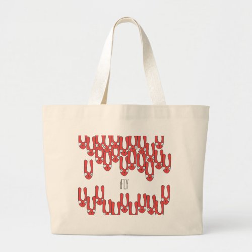 iFly _ falling rabbits with long ears Large Tote Bag