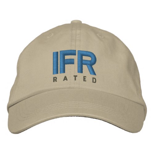 IFR 	Instrument Flight Rules Rated Embroidered Baseball Hat