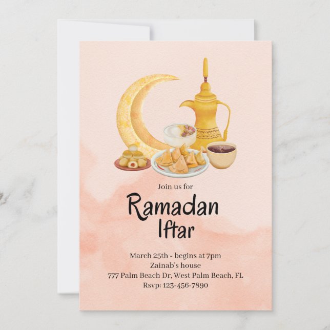 Iftar Food Ramadan Invitation (Front)