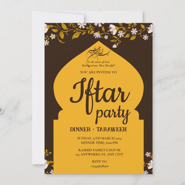 IFTAR PARTY Invitation (Front)
