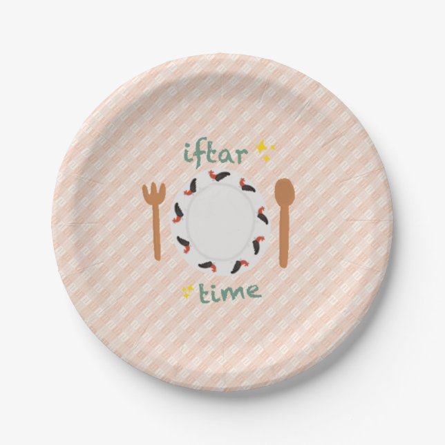 Iftar Ramadan  Paper Plates (Front)