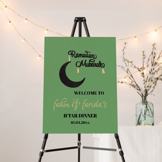 Iftar Welcome Sign,Eid Dinner Welcome Poster (In Situ (Stand))