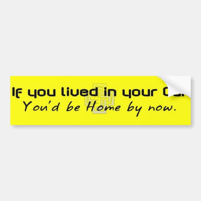 ifyoulivedinyourcar bumper sticker (Front)