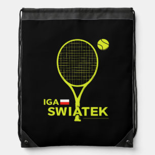 Iga Swiatek, tennis player, goat, champion Drawstring Bag