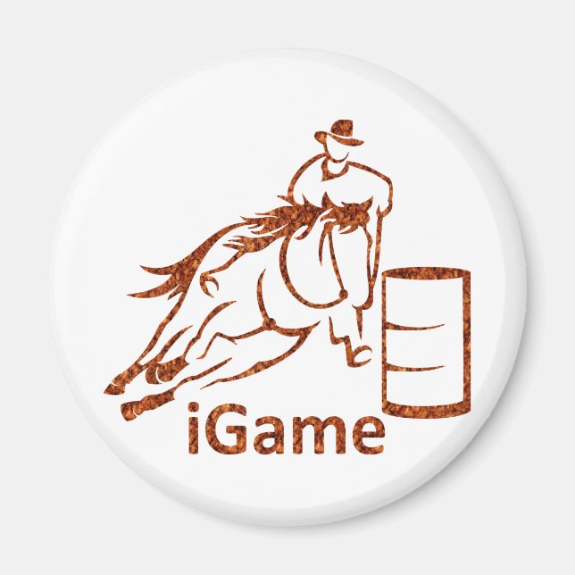 iGame Barrel Racing Horse Magnet (Front)