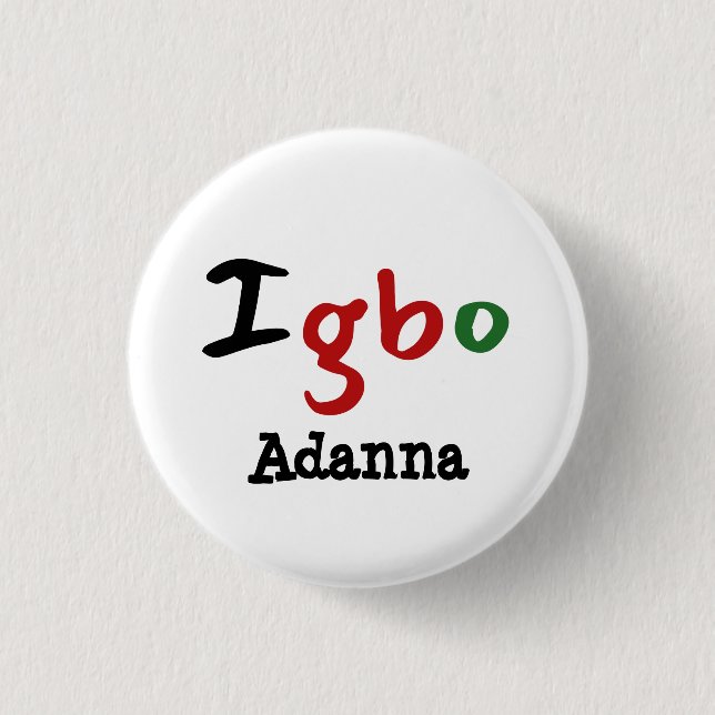 Igbo Trendy and Unique Button (Front)