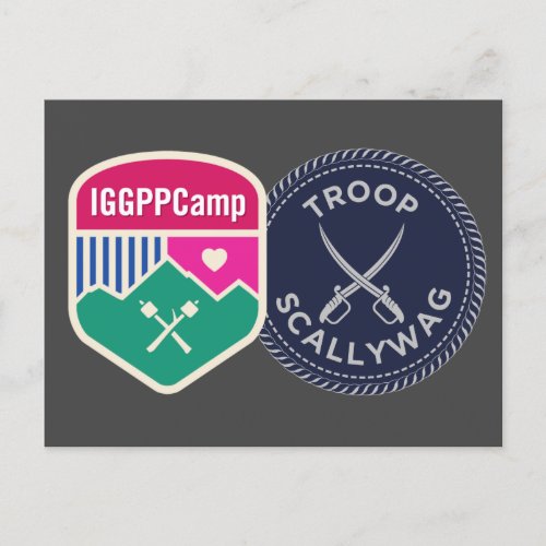 IGGPPCamp 2022 Troop Pride Postcard blue