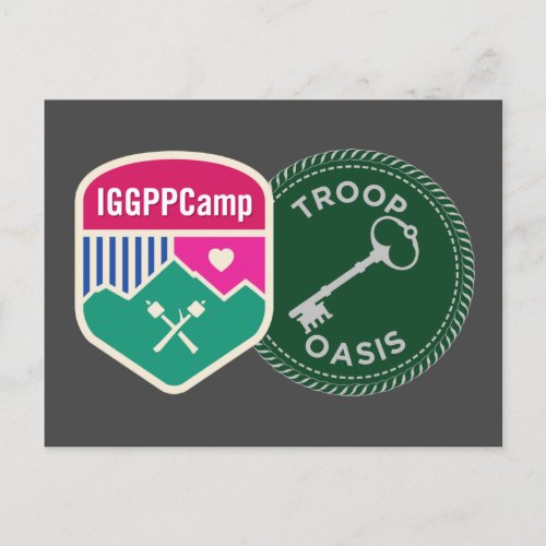 IGGPPCamp 2022 Troop Pride Postcard green