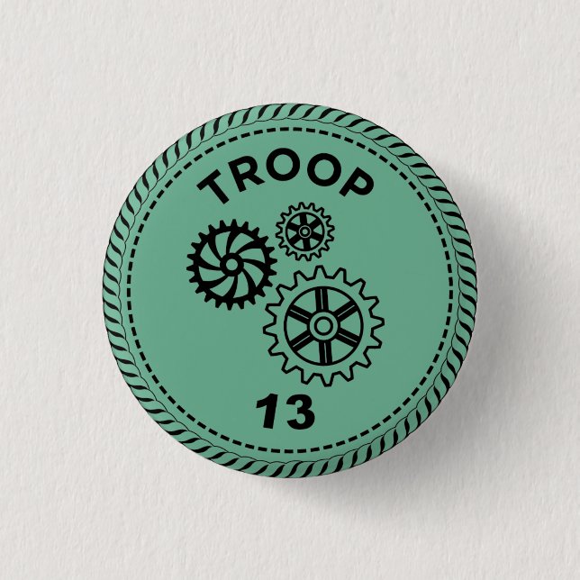 IGGPPCamp 2023 Troop 13 Button (Front)
