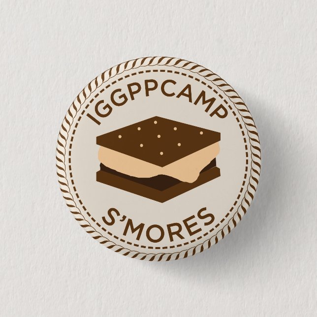 IGGPPCamp S'mores Badge Button (Front)