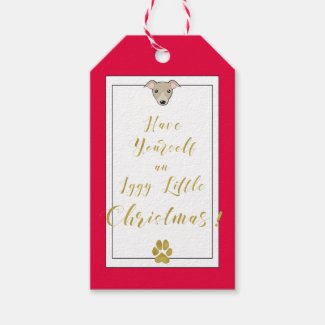 Iggy little Christmas Fun Elegant Faux gold Script